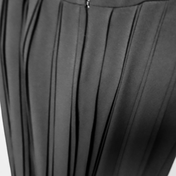 VINTAGE 1950's MR. MORT-ETTE Black Classic Pleated Perfection...it's a beauty!! - Picture 6 of 7